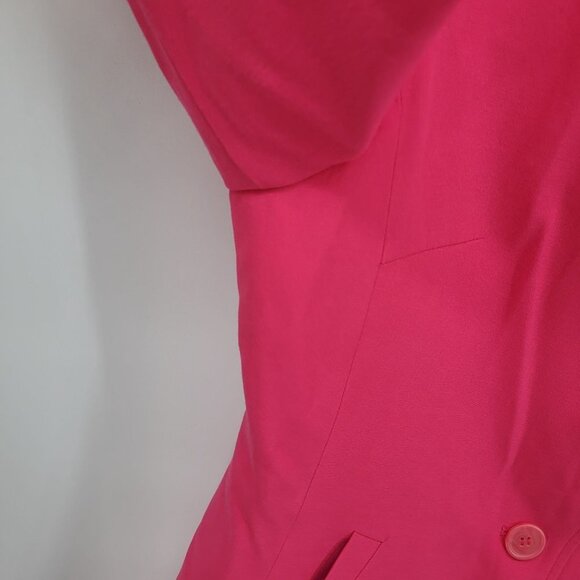 JPR separates womens 10 pink retro long line button coat blazer car coat VTG - Picture 4 of 10